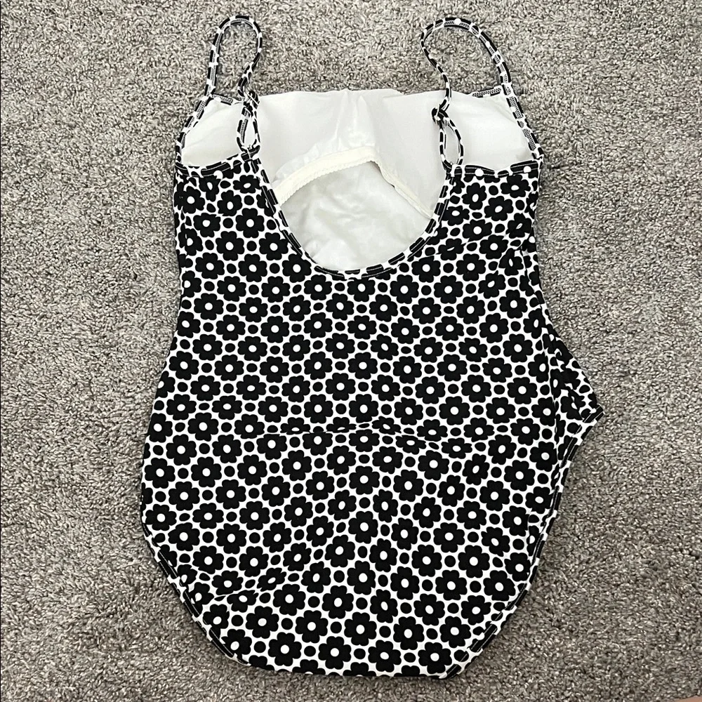 Kate Spade Black and White Floral One Piece Swimsuit - Picture 2 of 4